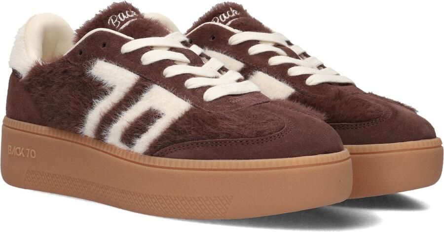 BACK70 Lage Sneakers Dames Xxl Ponyhair Bruin
