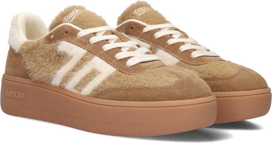 BACK70 Lage Sneakers Dames Xxl Ponyhair Bruin - Foto 1