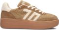 BACK70 Lage Sneakers Dames Xxl Ponyhair Bruin - Bruin