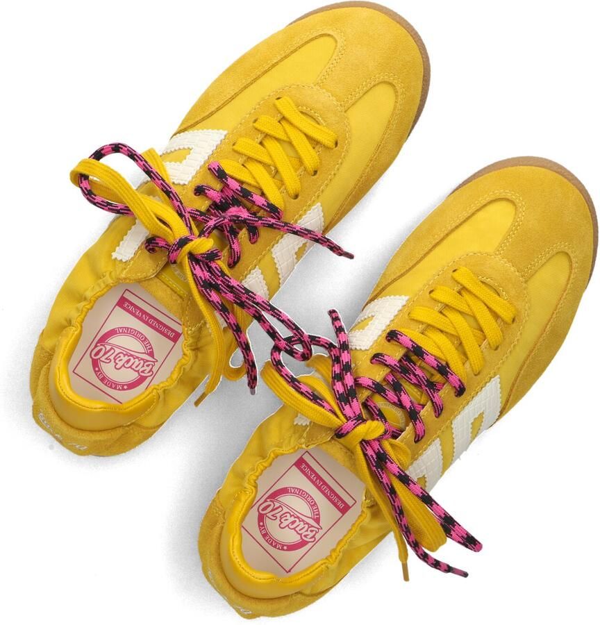 BACK70 Lage Sneakers Dames Rocket Textiel Geel - Foto 3
