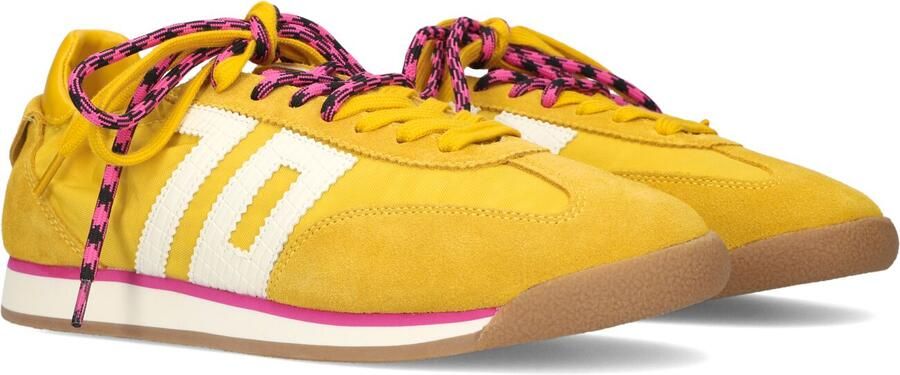 BACK70 Lage Sneakers Dames Rocket Textiel Geel