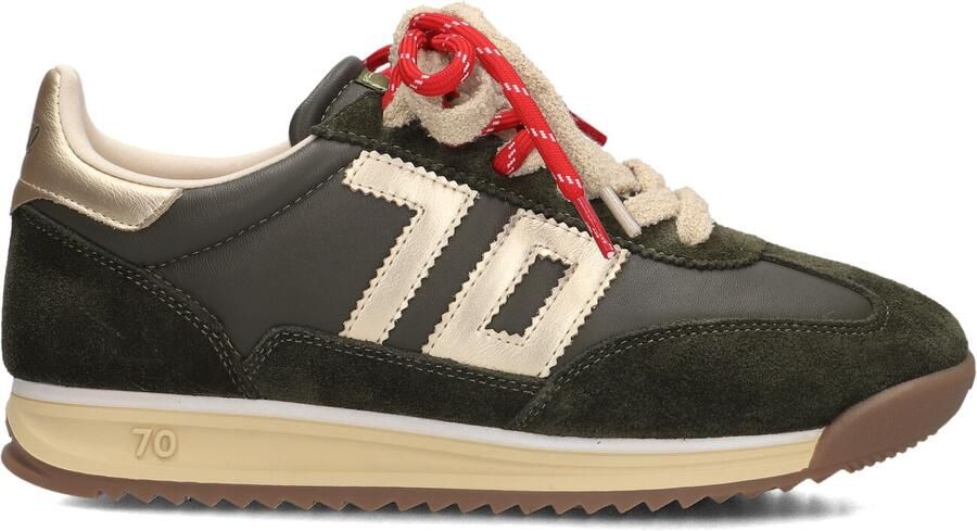 BACK70 Lage Sneakers Dames Jogger Suède Groen