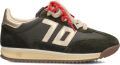 BACK70 Lage Sneakers Dames Jogger Suède Groen - Groen