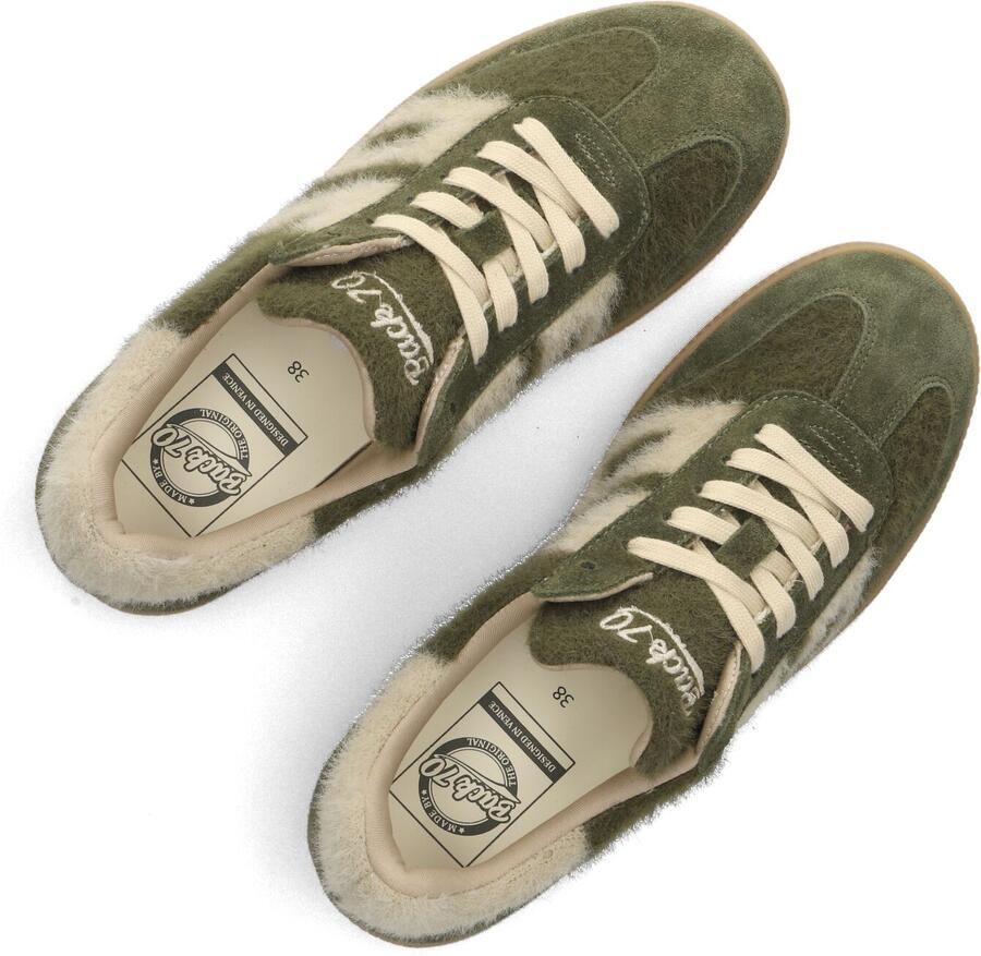 BACK70 Lage Sneakers Dames Mohair Suède Groen - Foto 2