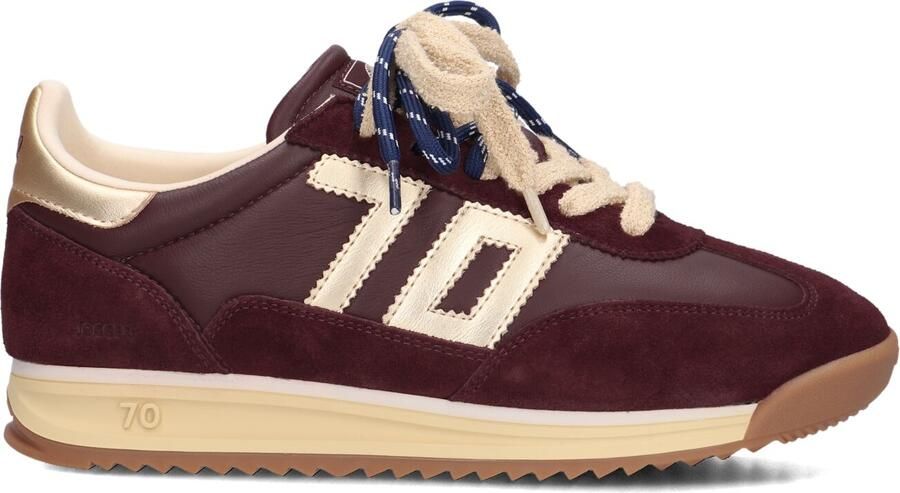 BACK70 Lage Sneakers Dames Jogger Suède Bordeaux