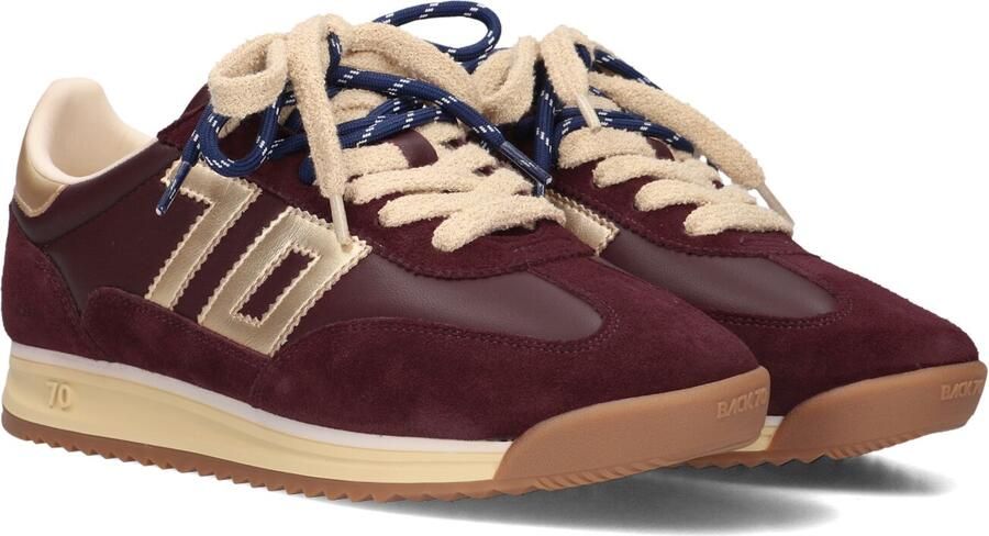 BACK70 Lage Sneakers Dames Jogger Suède Bordeaux