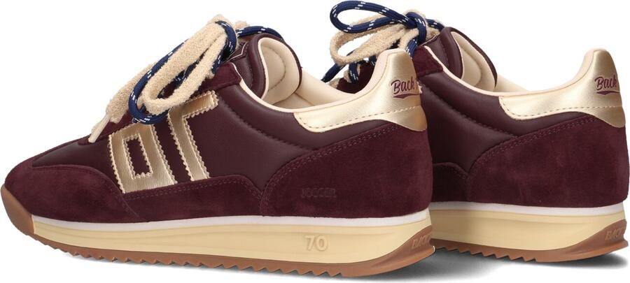 BACK70 Lage Sneakers Dames Jogger Suède Bordeaux - Foto 5