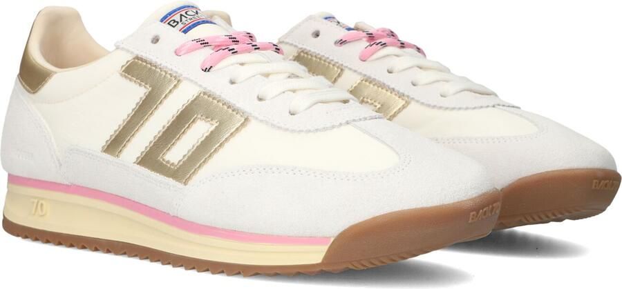 BACK70 Lage Sneakers Dames Jogger Textiel Wit