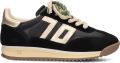 BACK70 Lage Sneakers Dames Jogger Suède Zwart - Zwart