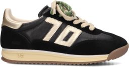 BACK70 Lage Sneakers Dames Jogger Suède Zwart