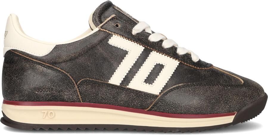 BACK70 Lage Sneakers Heren Jogger Leer Zwart - Foto 3