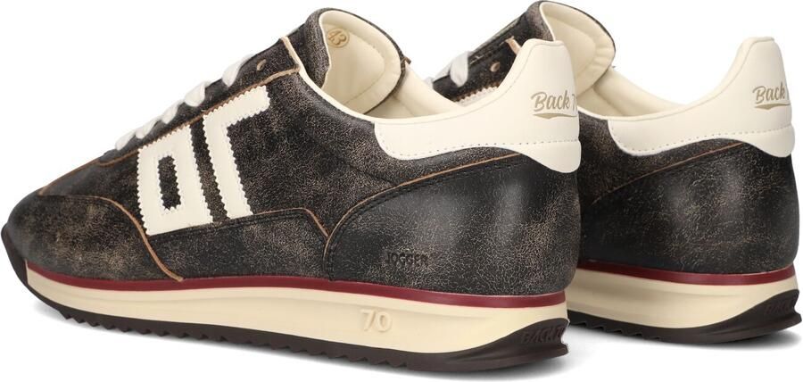 BACK70 Lage Sneakers Heren Jogger Leer Zwart - Foto 4