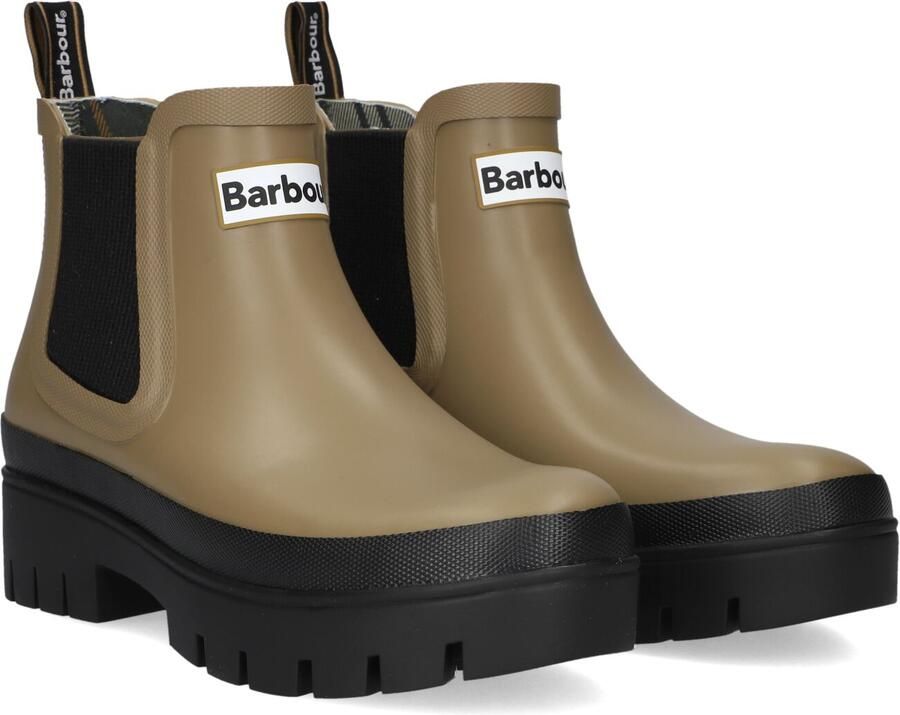 BARBOUR Beige Boots Halton Chelsea Welly