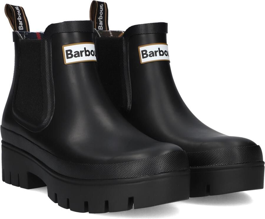 Barbour boots met labelpatch model 'Halton Chelsea Welly'