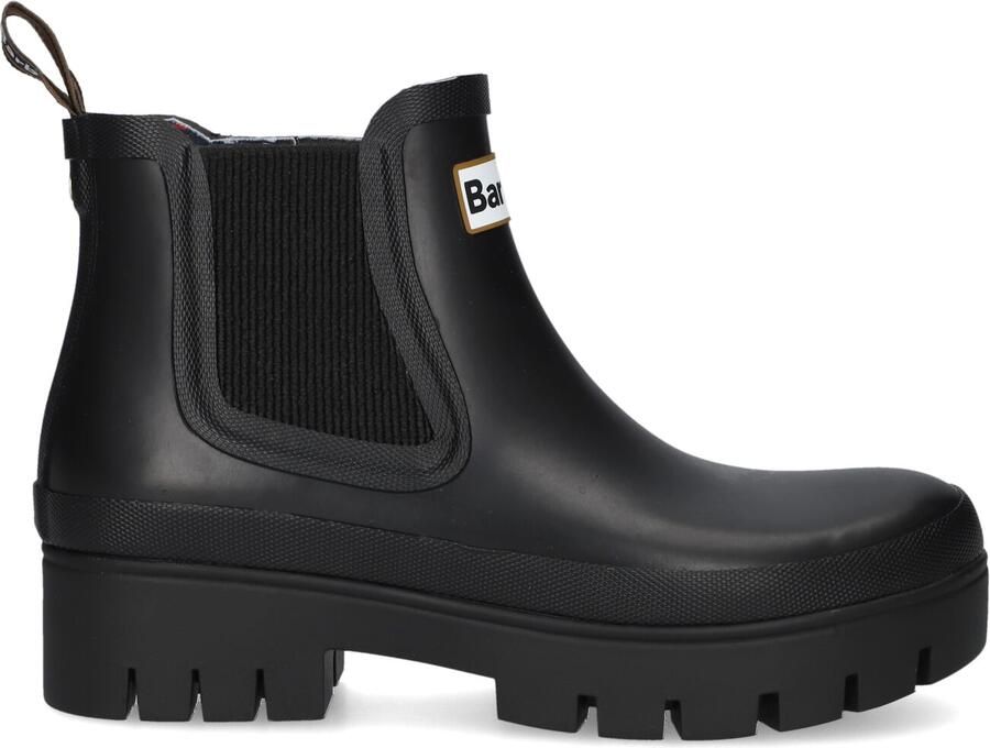 BARBOUR Chelsea Boots Dames Halton Chelsea Welly Rubber Zwart