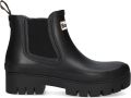 BARBOUR Chelsea Boots Dames Halton Chelsea Welly Rubber Zwart - Zwart