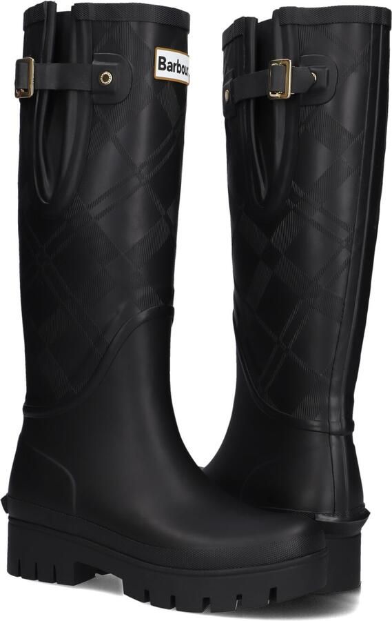 BARBOUR Regenlaarzen Dames Leighton Tartan Tall Welly Rubber Zwart - Foto 3