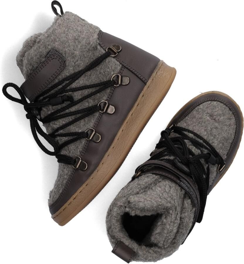 Bear & Mees B&m Snowboats Veterboots Laarzen Met Veters Meisjes Kids Grijs - Foto 2