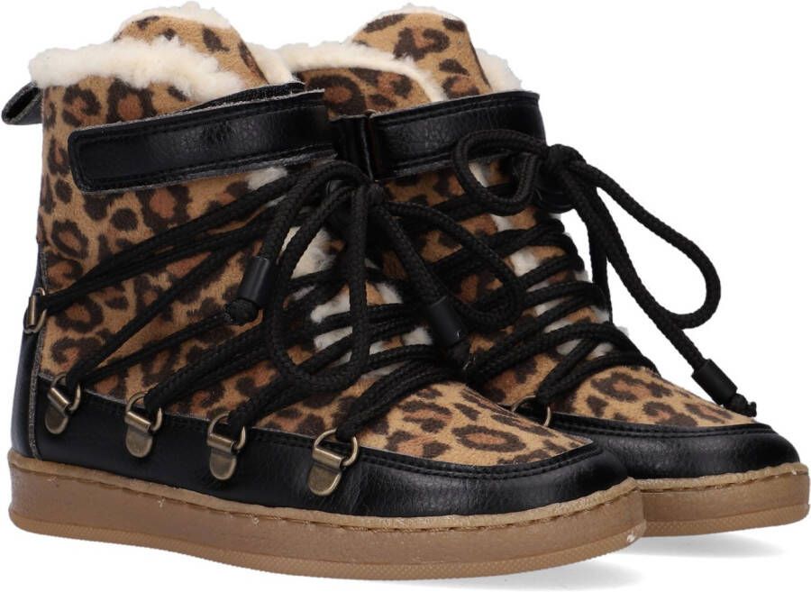 Bear & Mees B&m Snowboats Veterboots Laarzen Met Veters Meisjes Beige