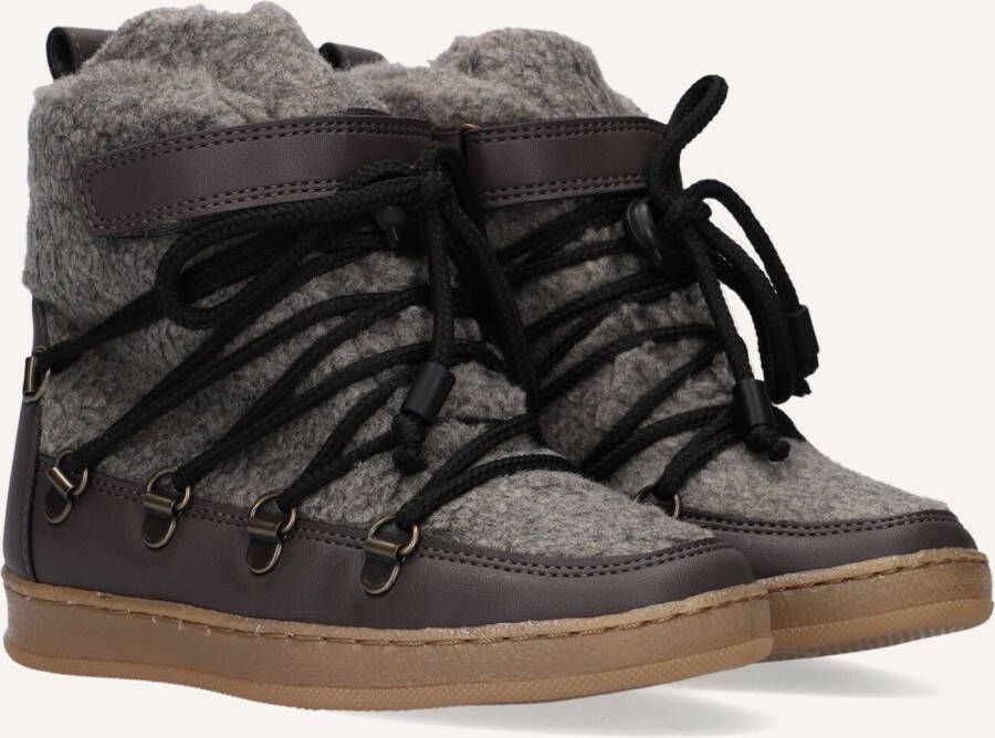 Bear & Mees B&m Snowboats Veterboots Laarzen Met Veters Meisjes Kids Grijs - Foto 1