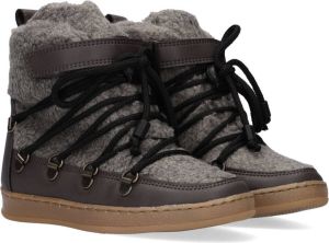 Bear & Mees B&m Snowboats Veterboots Laarzen Met Veters Meisjes Grijs