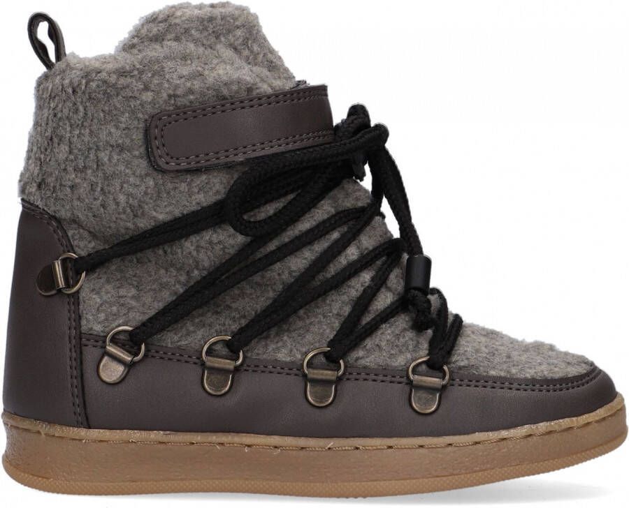 Bear & Mees B&m Snowboats Veterboots Laarzen Met Veters Meisjes Kids Grijs