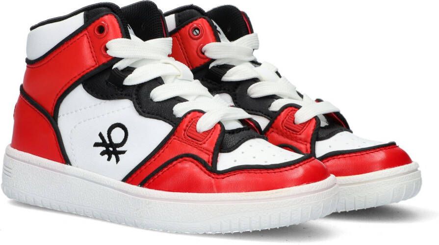 Benetton Rod Hoge sneakers Meisjes Wit