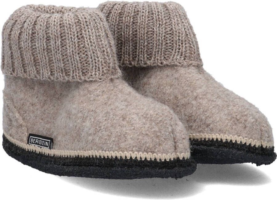 Bergstein kids pantoffels Beige Wol Effen 22