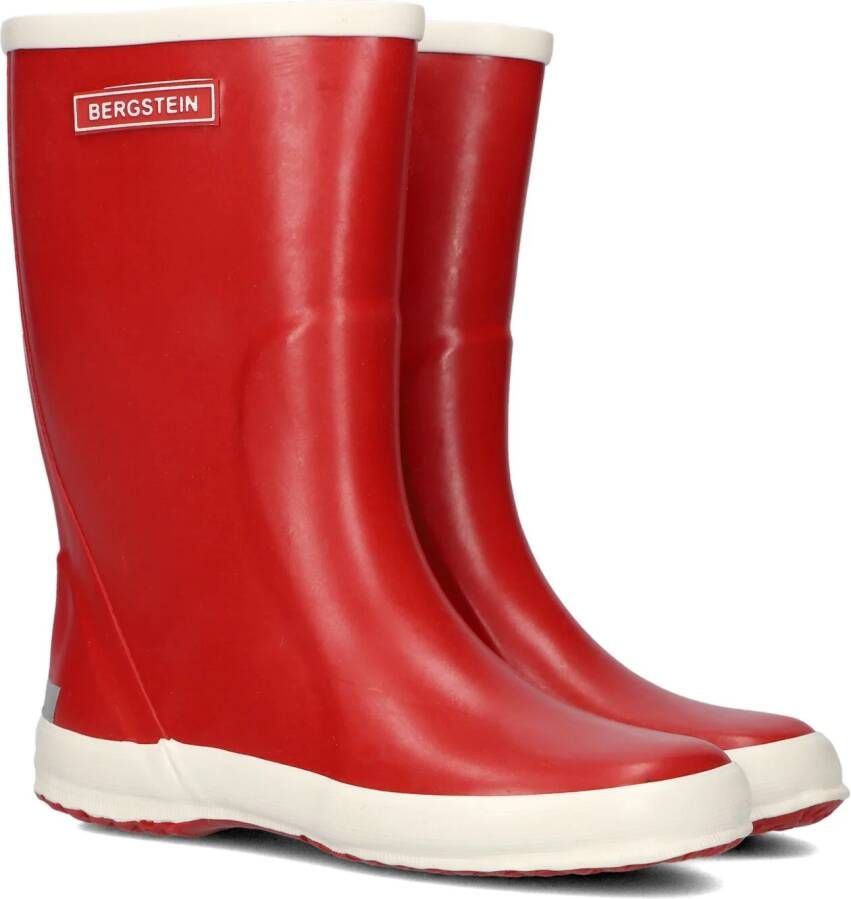 Bergstein regenlaarzen Rood wit Rubber Effen 23