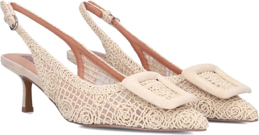BIBI LOU Slingbacks Dames 652z61vk Maat: 41 Materiaal: Raffia Kleur: Beige
