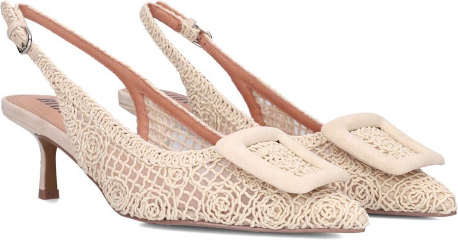 BIBI LOU Slingbacks Dames 652z61vk Maat: 39 Materiaal: Raffia Kleur: Beige