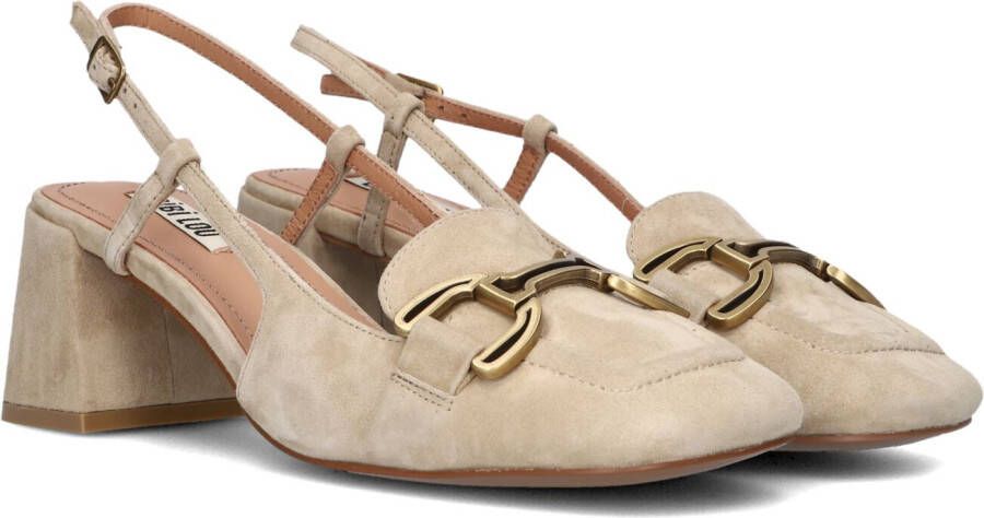 BIBI LOU Slingbacks Dames 544z30vk Maat: 36 Materiaal: Suède Kleur: Beige