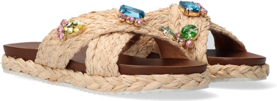 BIBI LOU Slippers Dames 889z70hg Maat: 36 Materiaal: Raffia Kleur: Beige