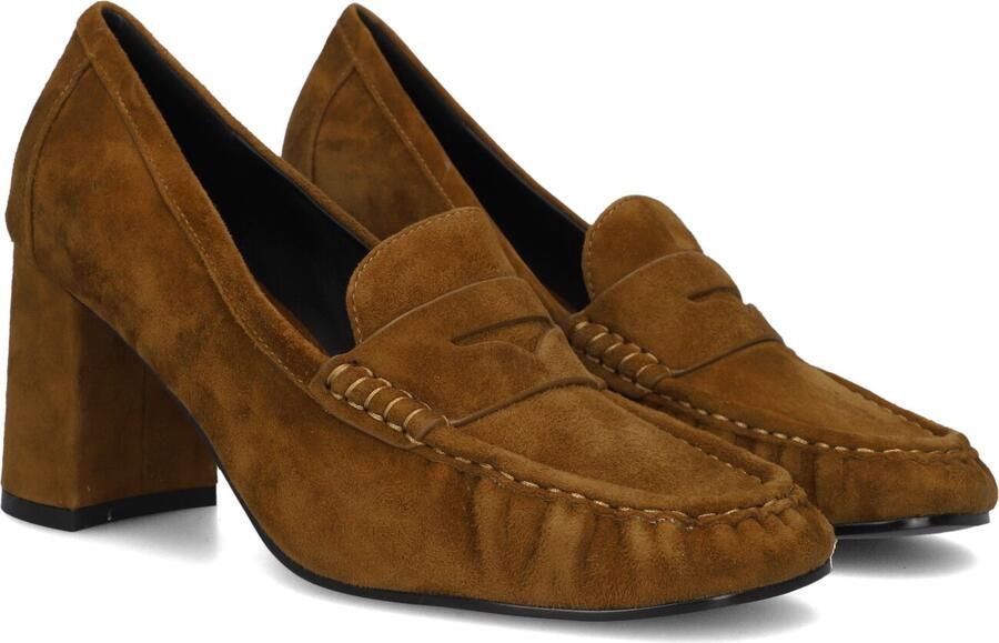BIBI LOU Clogs Dames Lyra Pumps 80 Suède Cognac