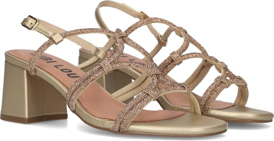 BIBI LOU Sandalen met Hak Dames 958z00hg Maat: 38 Materiaal: Textiel Kleur: Goudkleurig
