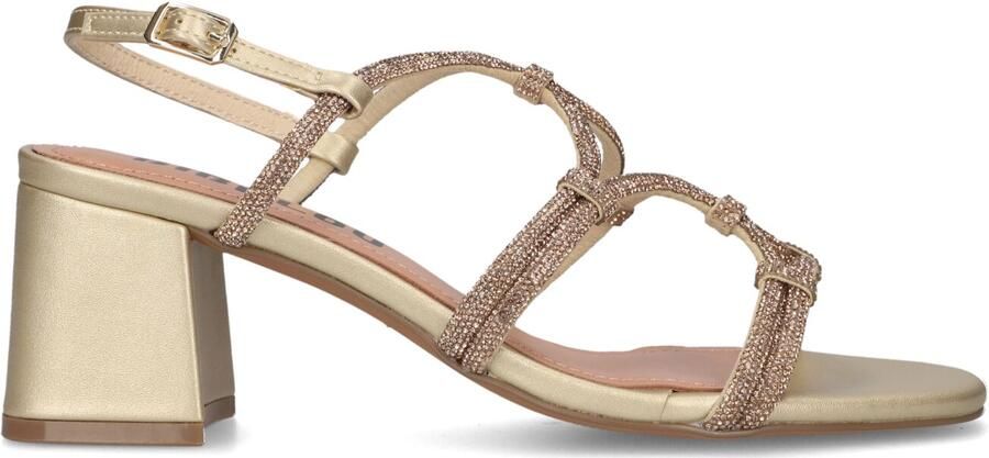 BIBI LOU Sandalen met Hak Dames 958z00hg Maat: 38 Materiaal: Textiel Kleur: Goudkleurig - Foto 3