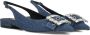 BIBI LOU Slingbacks Dames 534z67vk Maat: 37 Materiaal: Denim Kleur: Blauw - Thumbnail 1