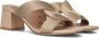 Bibi Lou Rose Gouden Sandalen met Twist Detail en Hak Yellow Dames - Thumbnail 1