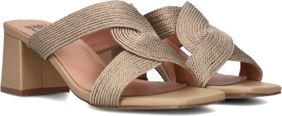 Bibi Lou Vierkante Neus Leren Muil Sandalen Brown Dames