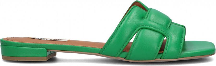 BiBi Lou Slippers Dames Sandalen Instappers Damesschoenen Leer Blokhak 760Z10VK Groen