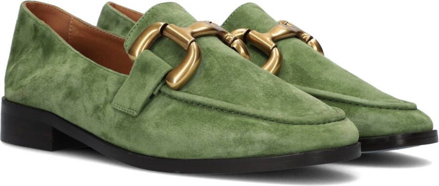 Bibi Lou Suède Loafers met Gouden Sieraden Elementen Green Dames