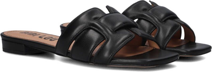 BIBI LOU Slippers Dames 760z10vk Maat: 37 Materiaal: Leer Kleur: Zwart