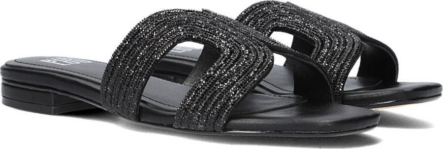 Bibi Lou Zwarte Slipper met Strass Steentjes Black Dames