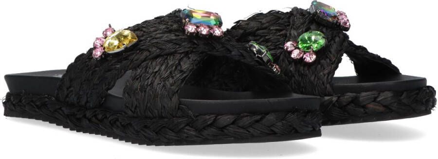 BIBI LOU Slippers Dames 889z70hg Maat: 38 Materiaal: Raffia Kleur: Zwart