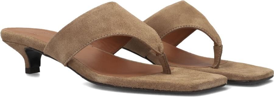 BILLI BI Teenslippers Dames A9627 Maat: 41 Materiaal: Suède Kleur: Taupe