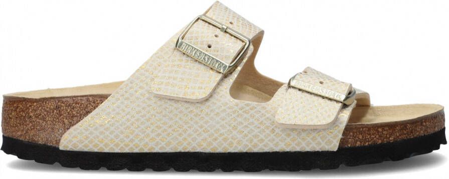 Birkenstock NU 21% KORTING Slippers Arizona shiny python in glanzende reptiel look