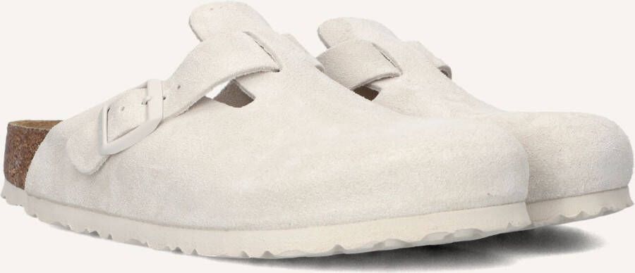 BIRKENSTOCK Instappers Dames Boston Maat: 36 Materiaal: Suède Kleur: Beige