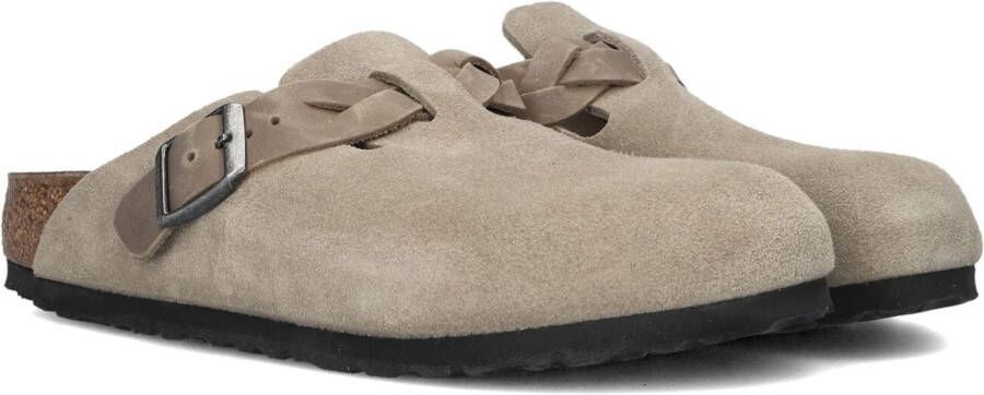 BIRKENSTOCK Instappers Dames Boston Braided Maat: 36 Materiaal: Suède Kleur: Zand