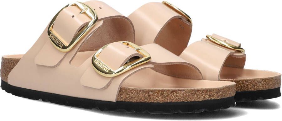 Birkenstock Beige Leren Sandalen met Verstelbare Gespen Beige Dames