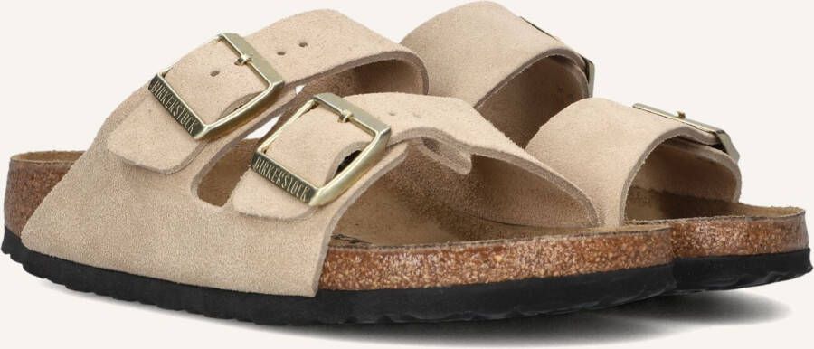 BIRKENSTOCK Slippers Dames Arizona Dames Maat: 40 Materiaal: Suède Kleur: Beige